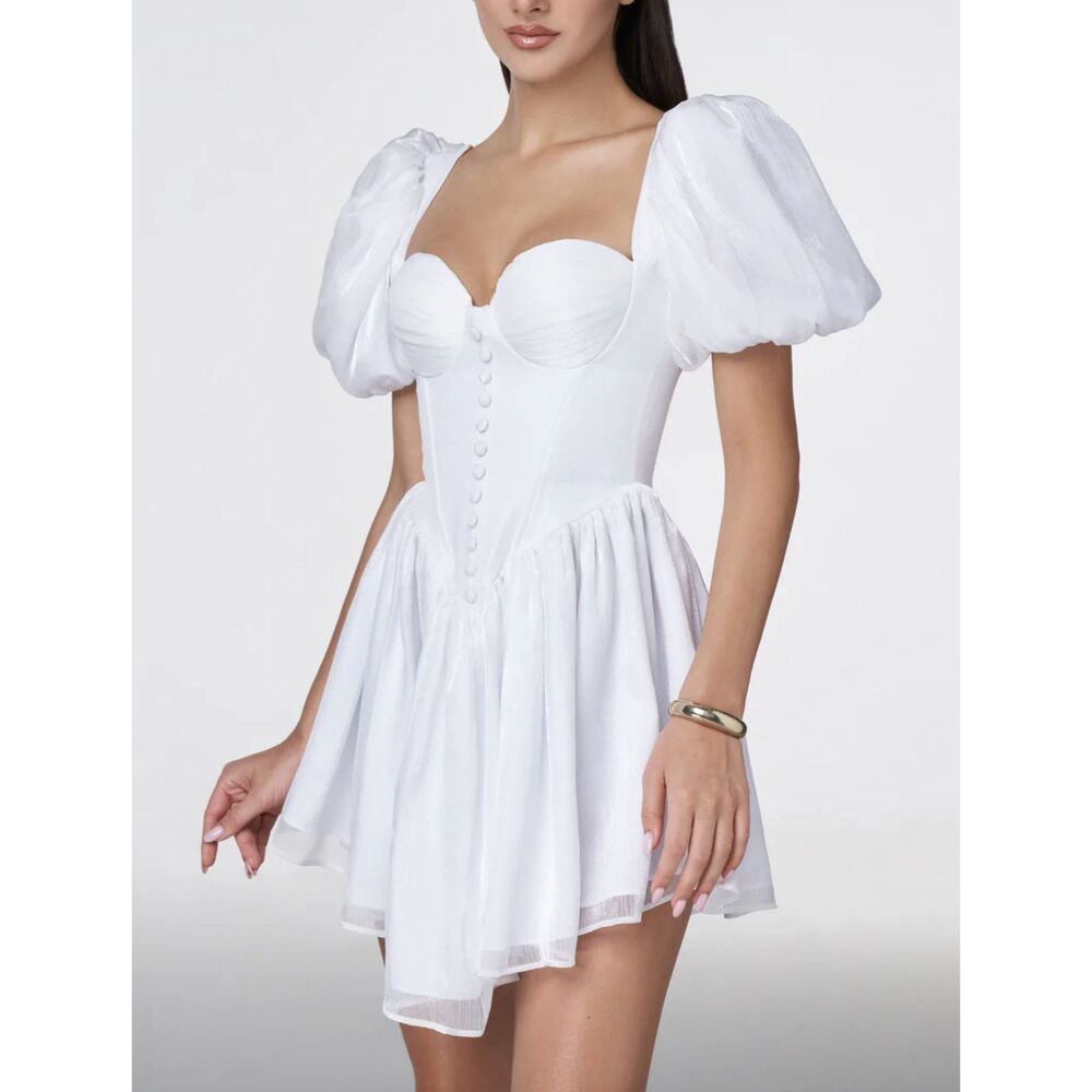 ADEIRLINA Bridal Corset Mini Dress White NWT XS‎